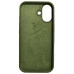Накладка (з мікрофіброю) NO LOGO для iPhone 17- оливковий