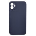 Накладка (з мікрофіброю) Silk Full Camera / квадратні кути / NO LOGO для iPhone 11- темно-синій