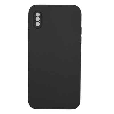 Накладка (з мікрофіброю) Silk Full Camera / квадратні кути / NO LOGO для iPhone XS / X- чорний Накладка (з мікрофіброю) Silk Full Camera / квадратні кути / NO LOGO для iPhone XS / X- чорний