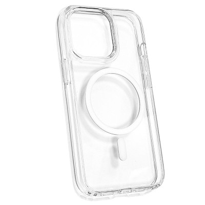 Накладка MagCore Clear with color Magnetic для iPhone 13 Pro Max- прозорий з білим