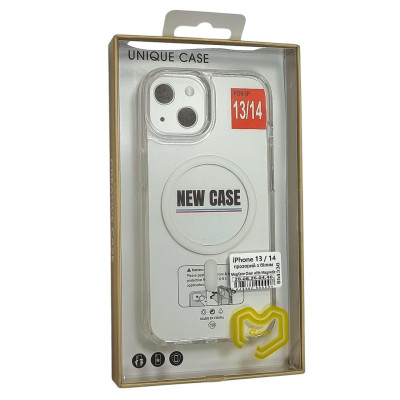Накладка MagCore Clear with color Magnetic для iPhone 14 Pro Max- прозорий з білим