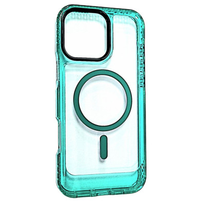 Накладка ArmorEdge Transparent (посилені борти) with Magnetic для iPhone 15 Pro Max- зелений