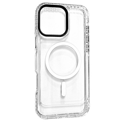 Накладка ArmorEdge Transparent (посилені борти) with Magnetic для iPhone 16 Pro- білий