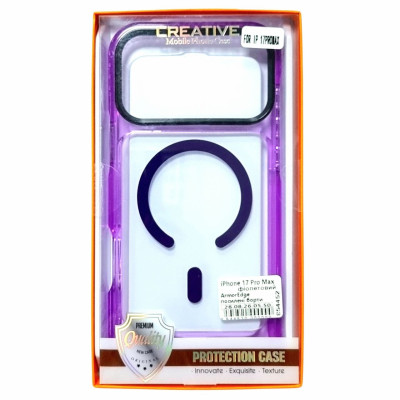 Накладка ArmorEdge Transparent (посилені борти) with Magnetic для iPhone 16 Pro Max- фіолетовий
