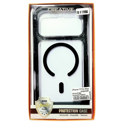 Накладка ArmorEdge Transparent (посилені борти) with Magnetic для iPhone 17 Pro Max / 18 Pro Max- чорний