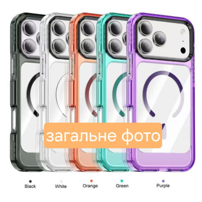 Накладка ArmorEdge Transparent (посилені борти) with Magnetic для iPhone 17 Pro Max / 18 Pro Max- помаранчевий