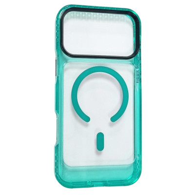 Накладка ArmorEdge Transparent (посилені борти) with Magnetic для iPhone 17 Pro Max / 18 Pro Max- зелений