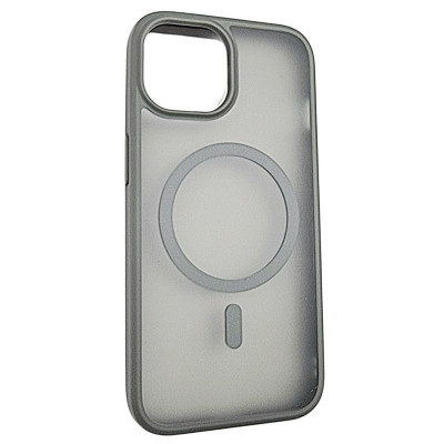 Накладка Matte Color with Magnetic для iPhone 15- сірий