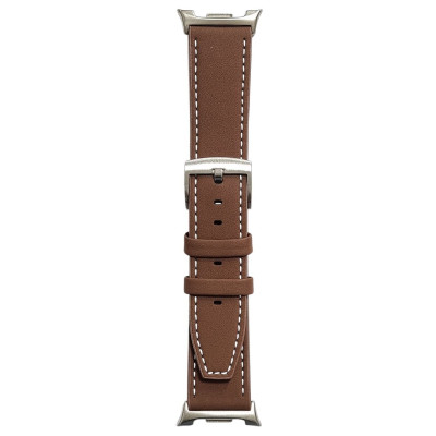 Ремінець шкіряний для Samsung Galaxy Watch 9 (40/44mm) / 8 (40/44mm) / 8 Classic- темно-коричневий
