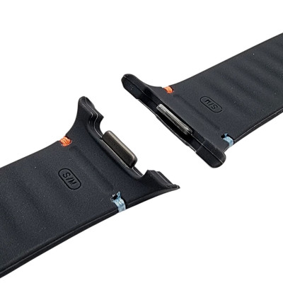 Ремінець силіконовий для Samsung Galaxy Watch 9 (40/44mm) / 8 (40/44mm) / 8 Classic (S / 113mm)- темно-сірий