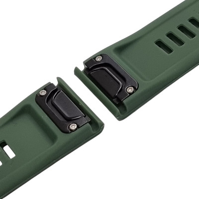 Ремінець силіконовий для годинників Garmin 5 / 6 / 7 20mm- темно-зелений