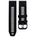 Ремінець силіконовий для годинників Garmin 22mm- чорний з сірим