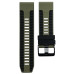 Ремінець силіконовий Stripe для годинників Garmin 22mm- темно-зелений