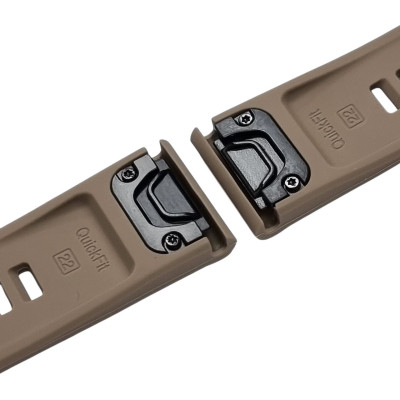 Ремінець силіконовий Stripe для годинників Garmin 22mm- коричневий