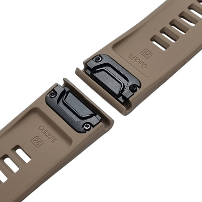 Ремінець силіконовий Stripe для годинників Garmin 26mm- коричневий