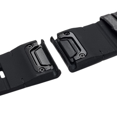 Ремінець шкіряний для годинників Garmin 20mm- чорний