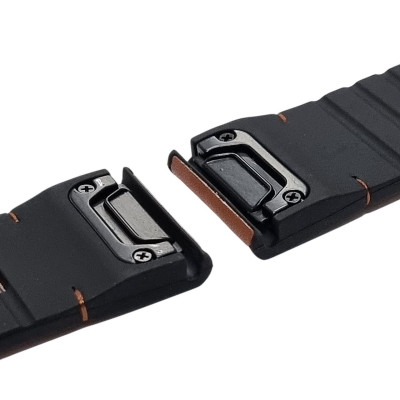 Ремінець шкіряний для годинників Garmin 22mm- коричневий