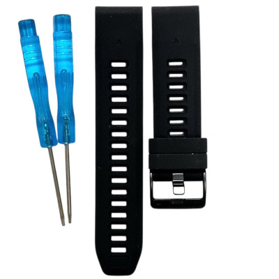 Ремінець силіконовий для годинників Garmin 22mm- чорний