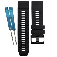 Ремінець силіконовий для годинників Garmin 26mm- чорний