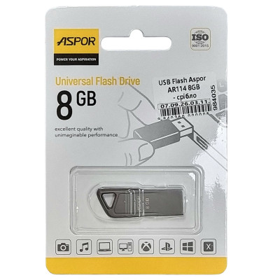 USB Flash Aspor AR114 8GB- срібло USB Flash Aspor AR114 8GB- срібло