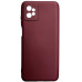 Накладка (з мікрофіброю) GETMAN Liquid Silk Full Camera для Motorola Moto G32- марсала