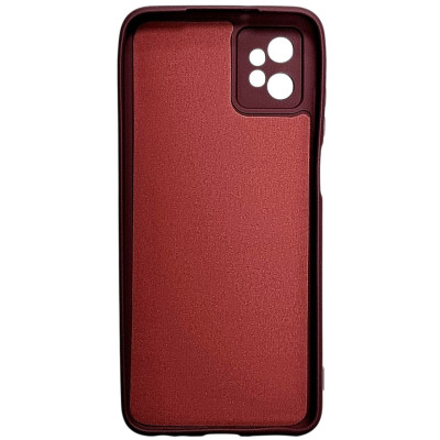 Накладка (з мікрофіброю) GETMAN Liquid Silk Full Camera для Motorola Moto G32- марсала
