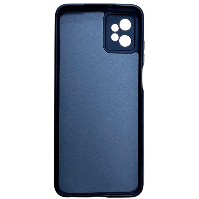 Накладка (з мікрофіброю) GETMAN Liquid Silk Full Camera для Motorola Moto G32- темно-синій