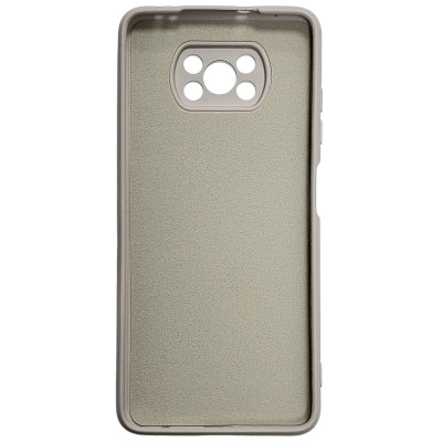 Накладка (з мікрофіброю) GETMAN Liquid Silk Full Camera для Xiaomi Poco X3 / Poco X3 Pro- пастельно-рожевий