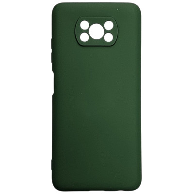Накладка (з мікрофіброю) GETMAN Liquid Silk Full Camera для Xiaomi Poco X3 / Poco X3 Pro- темно-зелений Накладка (з мікрофіброю) GETMAN Liquid Silk Full Camera для Xiaomi Poco X3 / Poco X3 Pro- темно-зелений