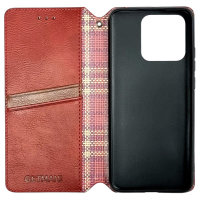 Чохол-книжка GETMAN Cubic для Xiaomi Redmi 10C- червоний