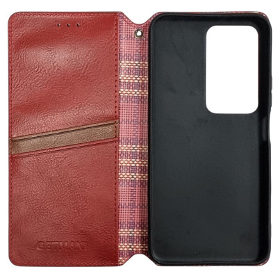 Чохол-книжка GETMAN Cubic для Xiaomi Redmi 15 (UA/Europe 171mm)- червоний