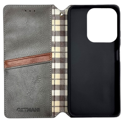 Чохол-книжка GETMAN Cubic для Xiaomi Redmi 15C (Global 171mm) / Redmi 17C 5G / Poco C85 (Global)- сірий
