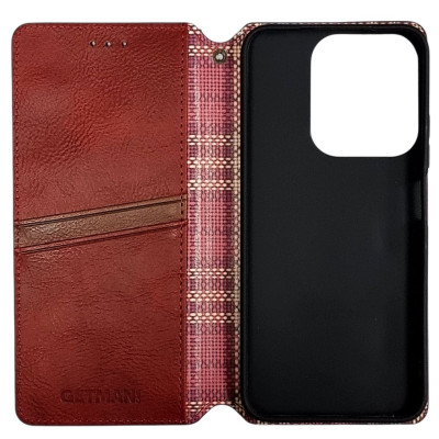 Чохол-книжка GETMAN Cubic для Xiaomi Redmi 15C (Global 171mm) / Redmi 17C 5G / Poco C85 (Global)- червоний