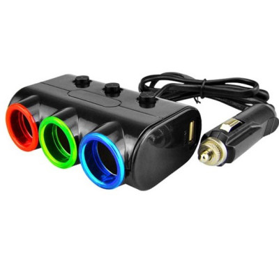 Автомобільний розгалужувач Olesson 1523 2USB (12V/24V) 120W Автомобільний розгалужувач Olesson 1523 2USB (12V/24V) 120W