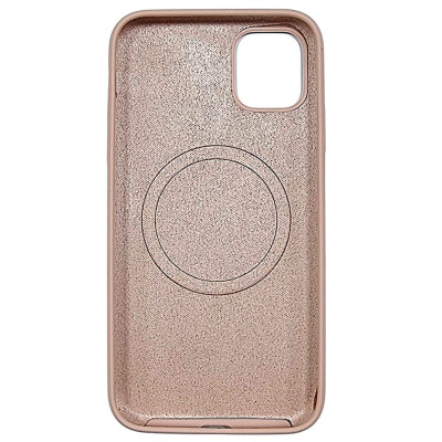 Накладка (з мікрофіброю) NO LOGO with Magnetic для iPhone 11- рожевий пісок