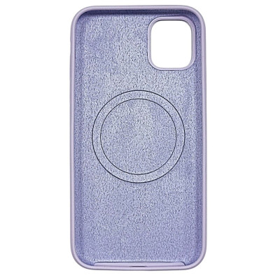 Накладка (з мікрофіброю) NO LOGO with Magnetic для iPhone 11- лавандовий
