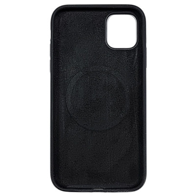 Накладка (з мікрофіброю) NO LOGO with Magnetic для iPhone 11 Pro Max- чорний