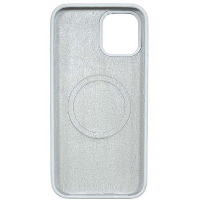 Накладка (з мікрофіброю) NO LOGO with Magnetic для iPhone 12 Pro Max- білий