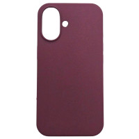 Накладка (з мікрофіброю) NO LOGO with Magnetic для iPhone 16- сливовий