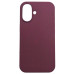 Накладка (з мікрофіброю) NO LOGO with Magnetic для iPhone 16- сливовий