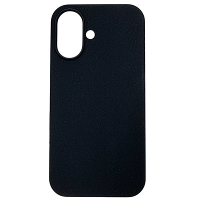 Накладка (з мікрофіброю) NO LOGO with Magnetic для iPhone 16- чорний Накладка (з мікрофіброю) NO LOGO with Magnetic для iPhone 16- чорний