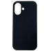 Накладка (з мікрофіброю) NO LOGO with Magnetic для iPhone 16- чорний