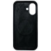 Накладка (з мікрофіброю) NO LOGO with Magnetic для iPhone 16- чорний