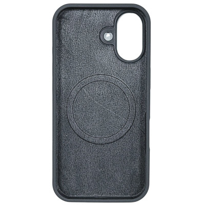 Накладка (з мікрофіброю) NO LOGO with Magnetic для iPhone 17- темно-сірий