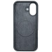 Накладка (з мікрофіброю) NO LOGO with Magnetic для iPhone 17- темно-сірий