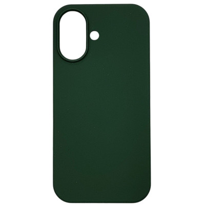 Накладка (з мікрофіброю) NO LOGO with Magnetic для iPhone 17- темно-зелений Накладка (з мікрофіброю) NO LOGO with Magnetic для iPhone 17- темно-зелений