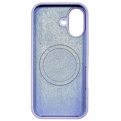 Накладка (з мікрофіброю) NO LOGO with Magnetic для iPhone 17- лавандовий