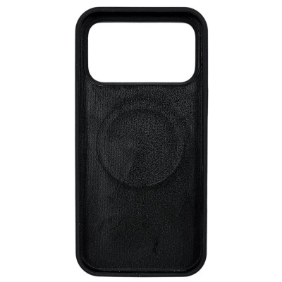 Накладка (з мікрофіброю) NO LOGO with Magnetic для iPhone 17 Pro Max / 18 Pro max- чорний