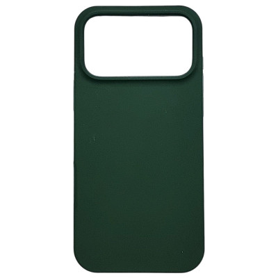 Накладка (з мікрофіброю) NO LOGO with Magnetic для iPhone 17 Pro Max / 18 Pro max- темно-зелений Накладка (з мікрофіброю) NO LOGO with Magnetic для iPhone 17 Pro Max / 18 Pro max- темно-зелений