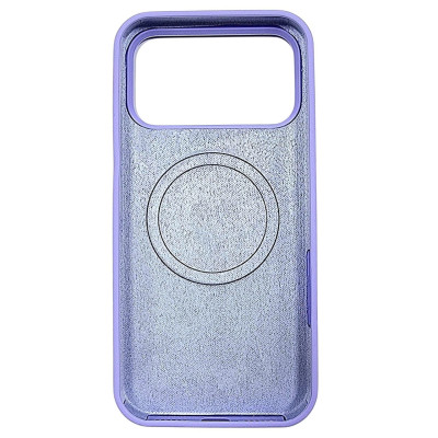 Накладка (з мікрофіброю) NO LOGO with Magnetic для iPhone 17 Pro Max / 18 Pro max- бузковий